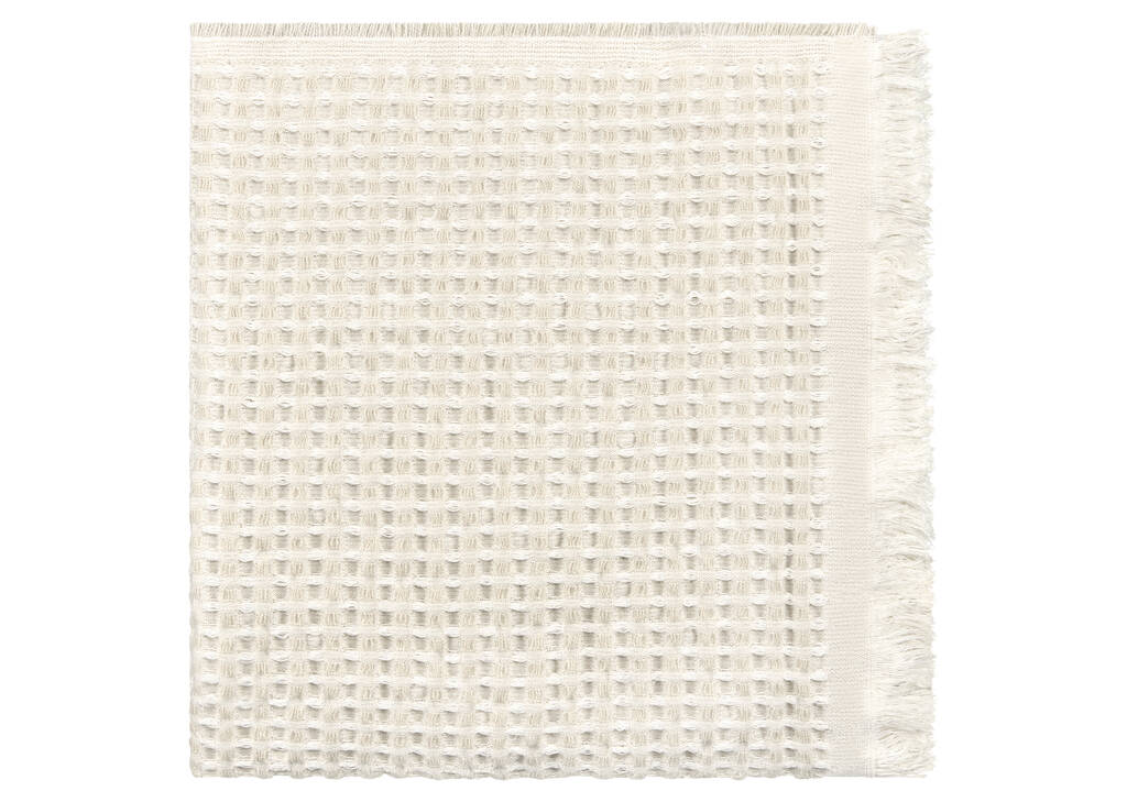 Ersilia Waffle Throw Sand/Ivory