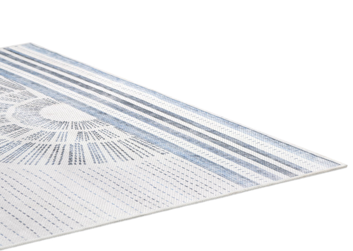 Tapis d'extérieur Soleil 60x96 bleu/gris