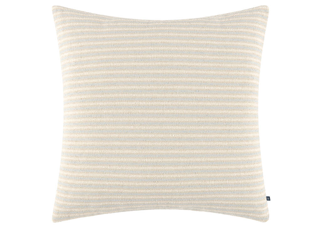 Coussin rayé Westport 20x20 ivoire/bleu