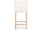 Tabouret en cuir Marciona -Forega blanc