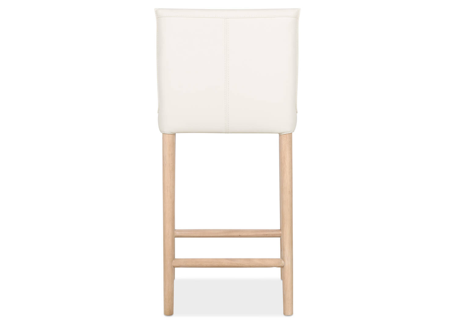 Tabouret en cuir Marciona -Forega blanc