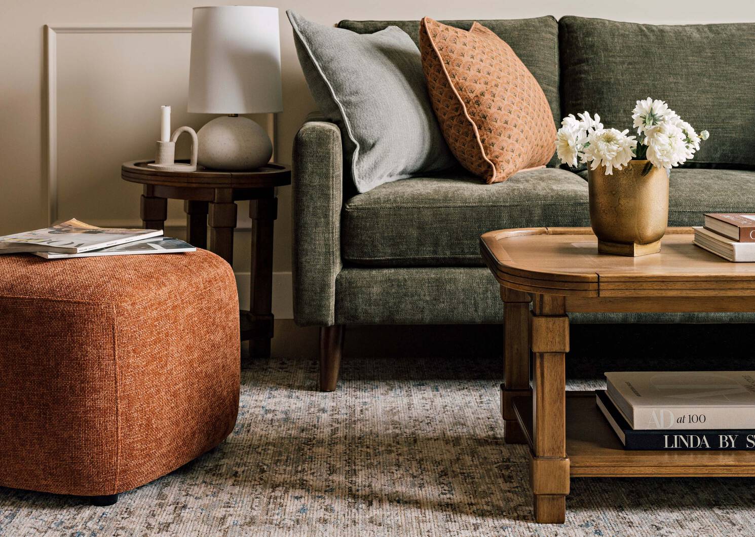 Merrin Round Side Table -Larke Brandy