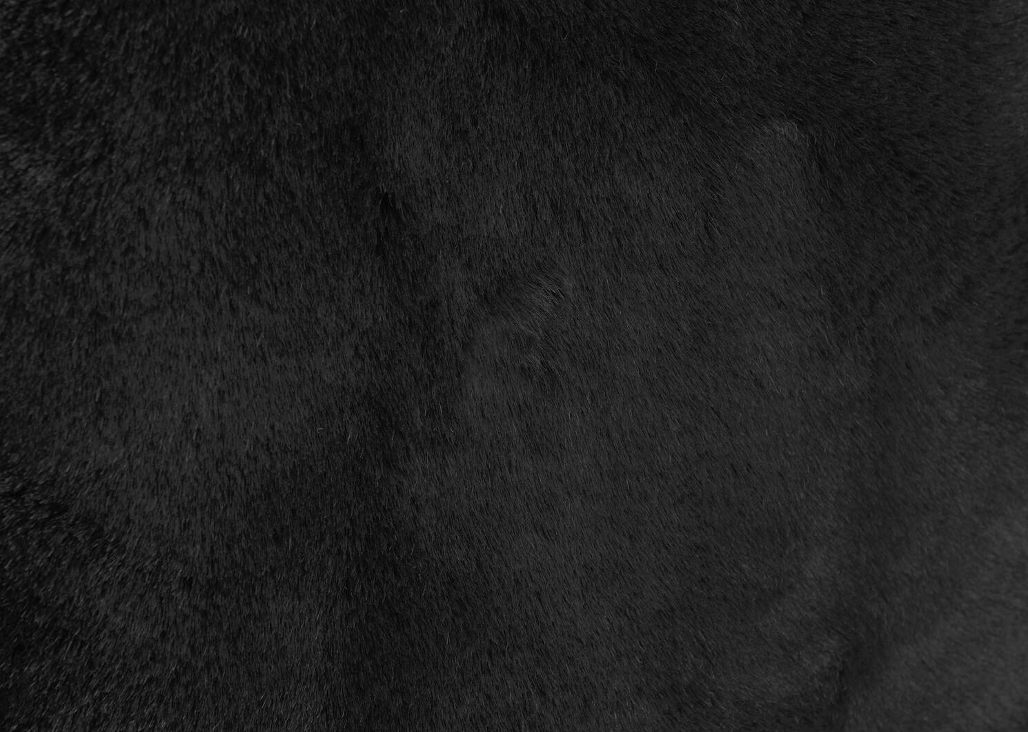 Coussin f. fourrure Cate 24x24 noir