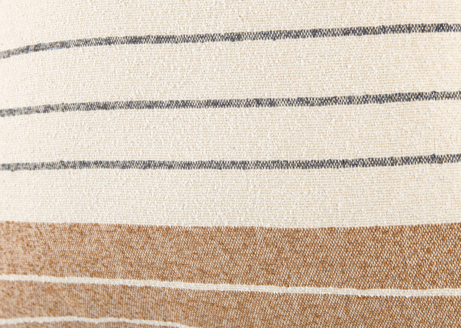 Maris Stripe Pillow 20x20 Iv/Caramel/Blk