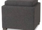 Fay Storage Ottoman -Willa Charcoal