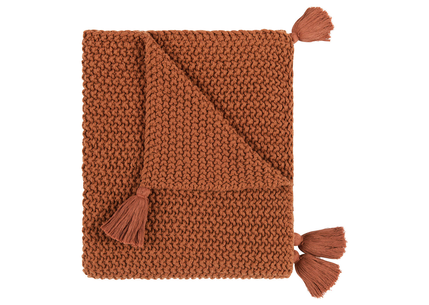 Jeté en coton Roberts cognac