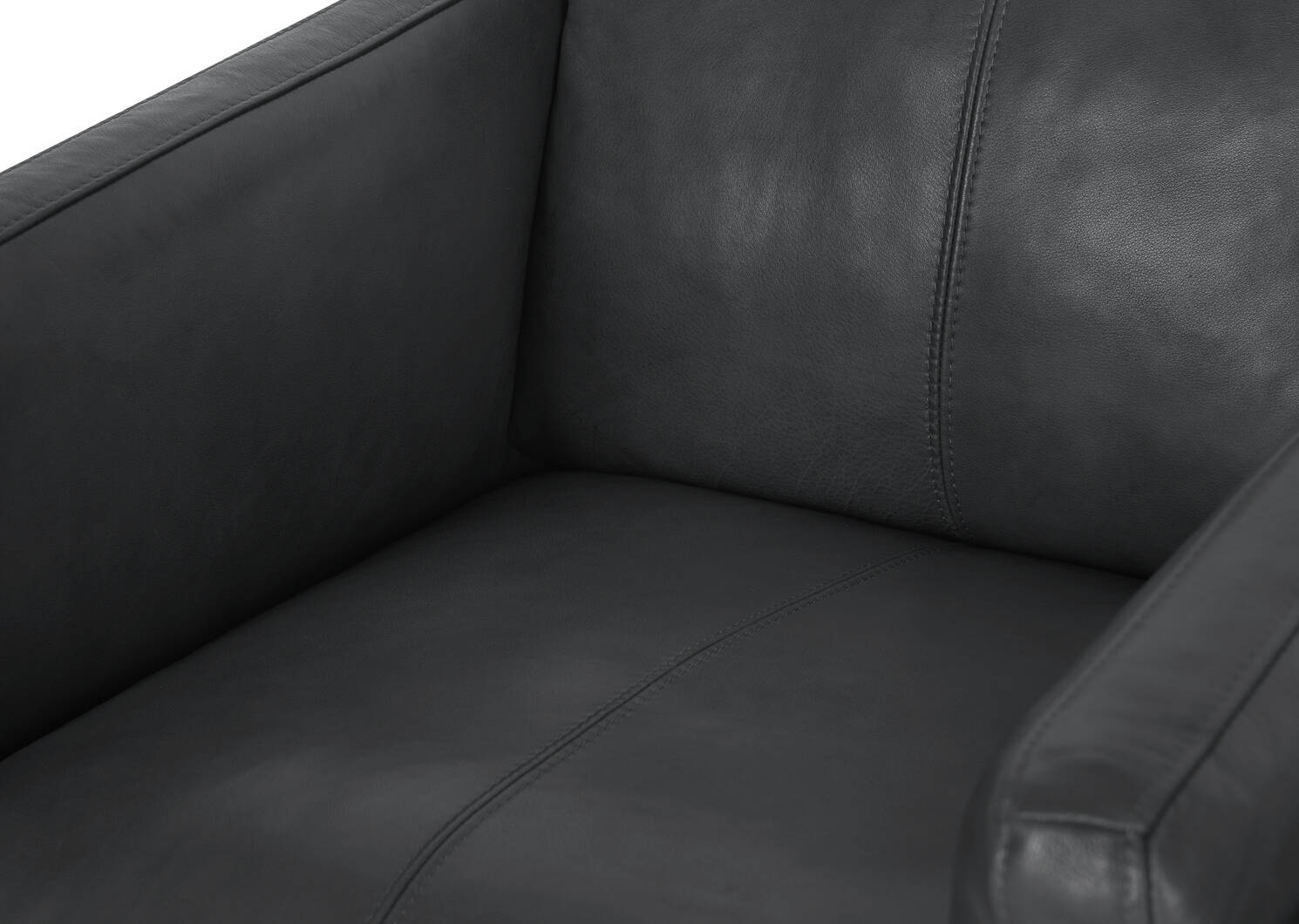 Fauteuil en cuir Renfrew -Alder gris