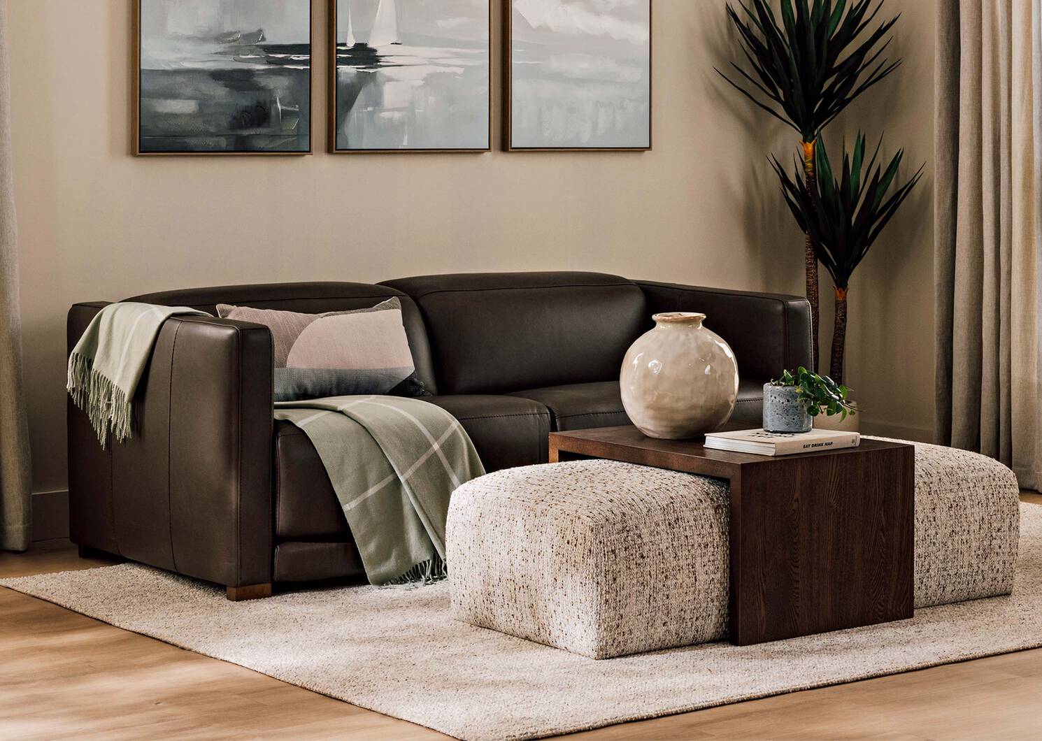 Canap&eacute; inc. Jaxon -Zen bi&egrave;re noire