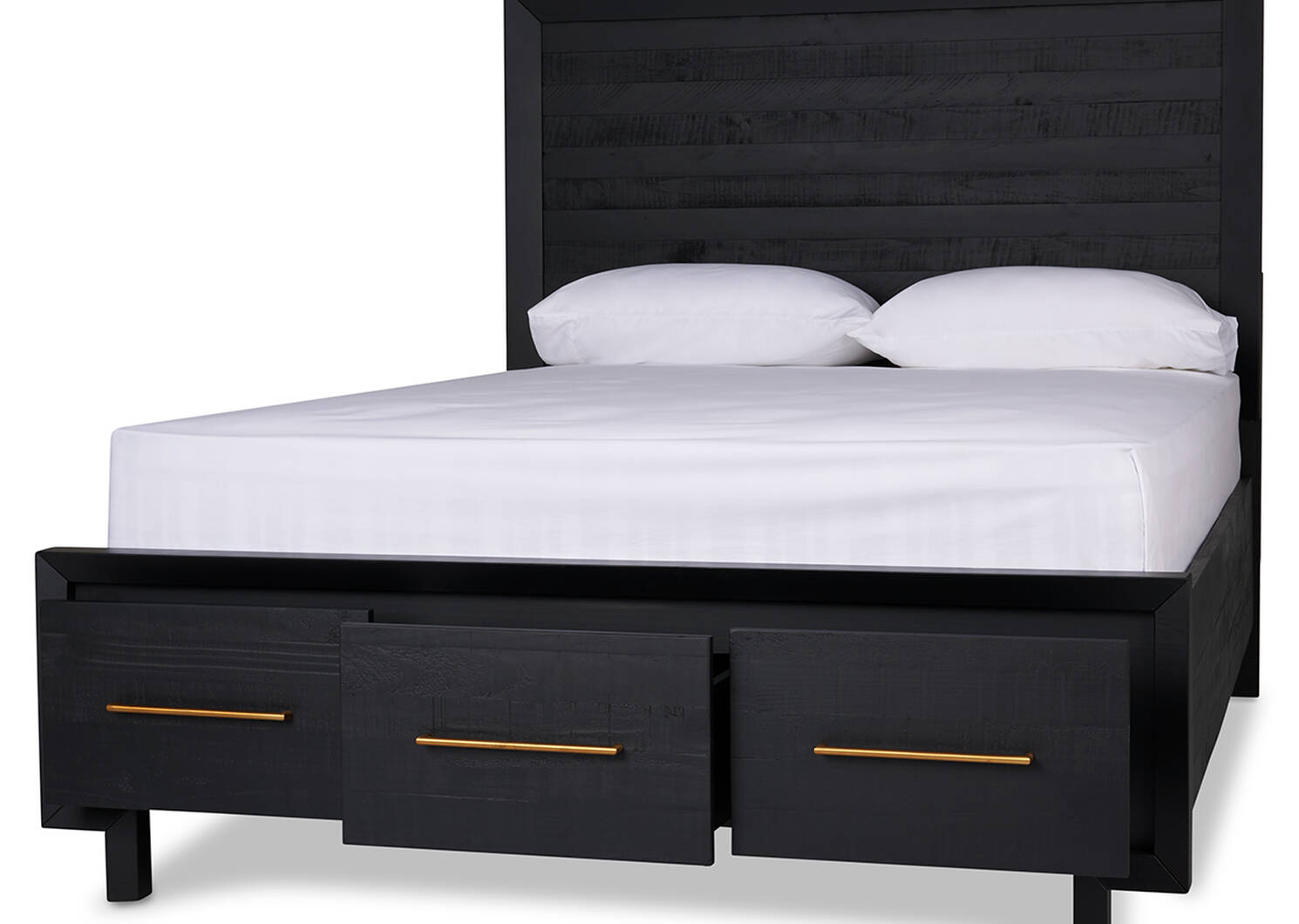 Edgehill Storage Bed -Anvil Black, QUEEN