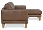 Carson Leather Sofa Chaise RCF -Wes Rum