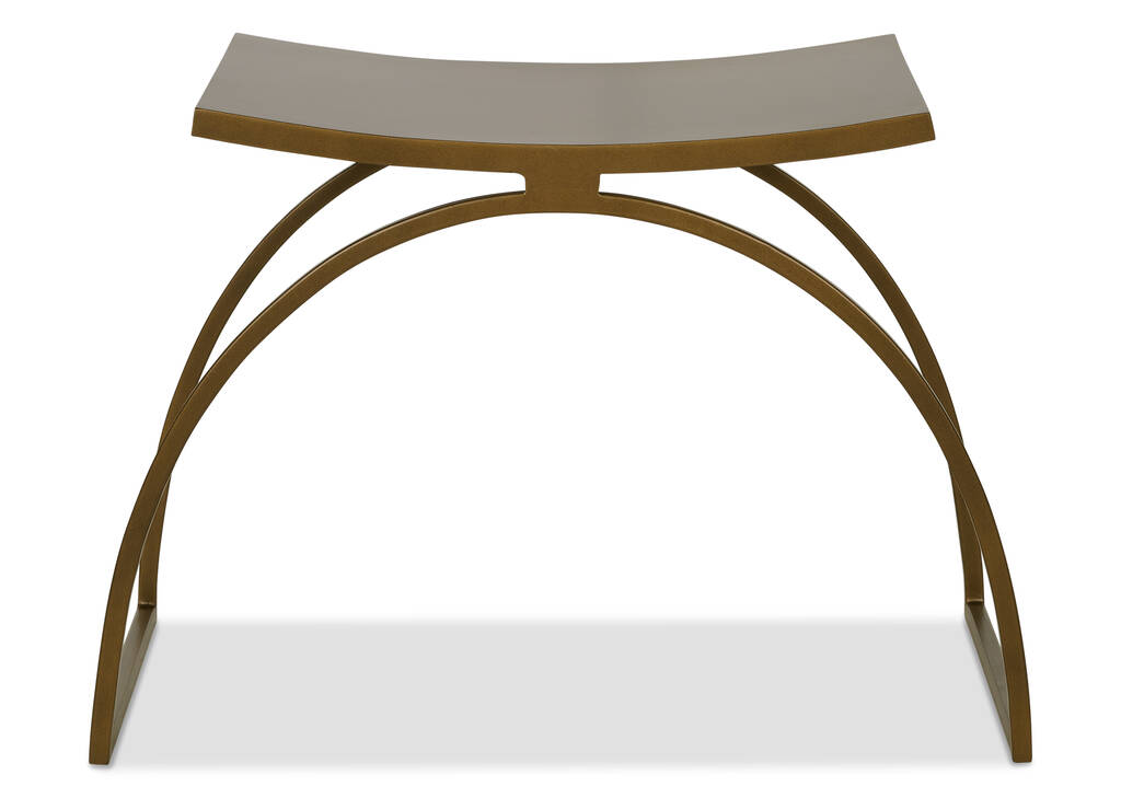 Aly Velji Metal Stool -Antique Brass