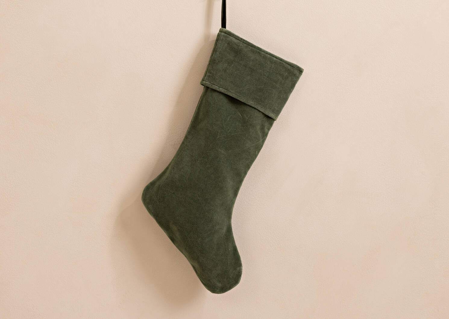 Bas de Noël en velours Joie trèfle