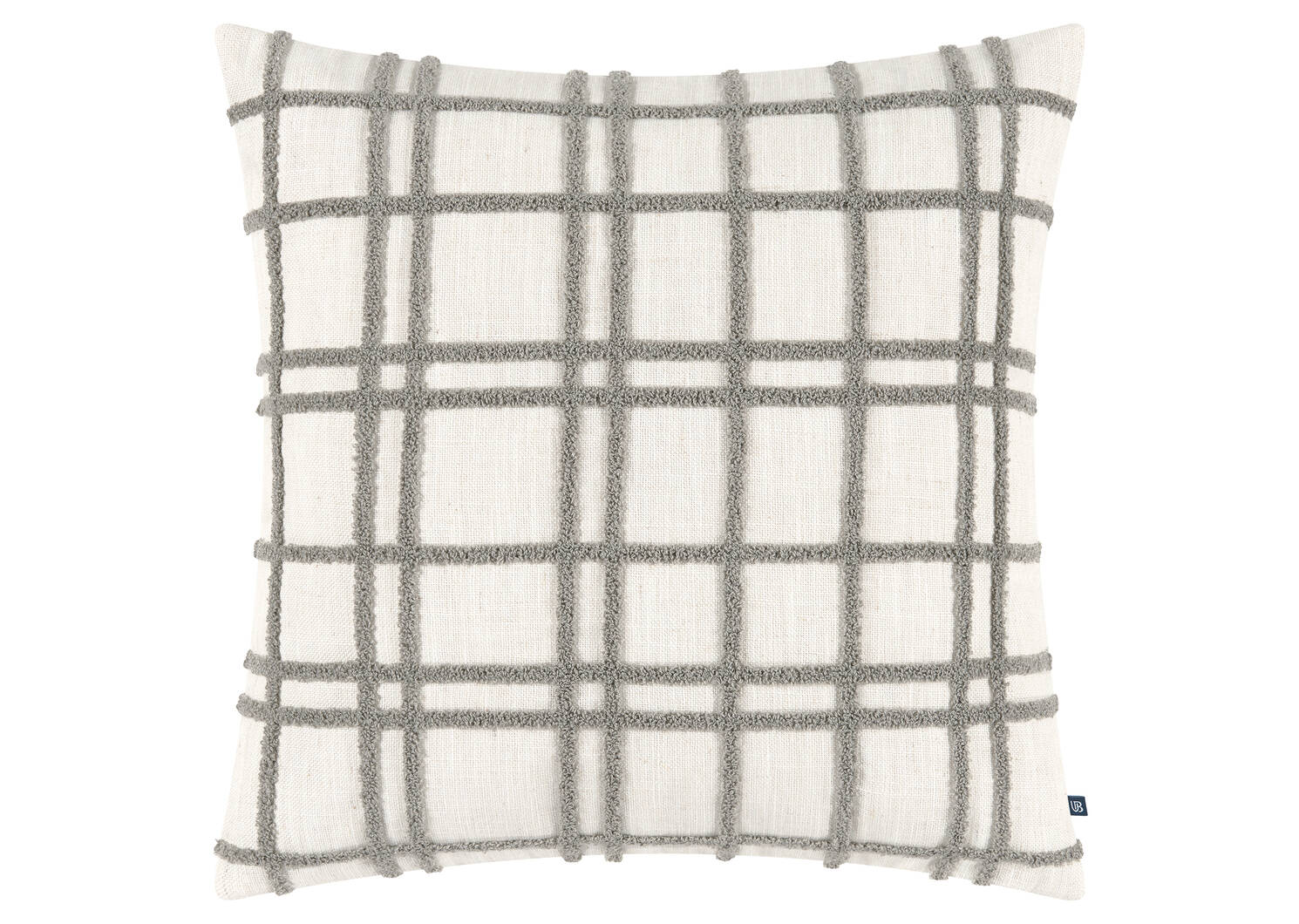 Coussin Mercer 20x20 ivoire/gris