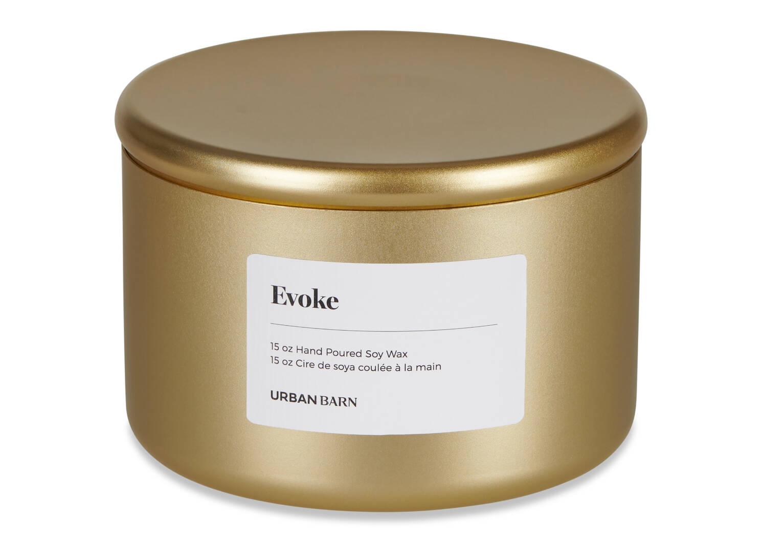 Evoke Candle Tin Brass