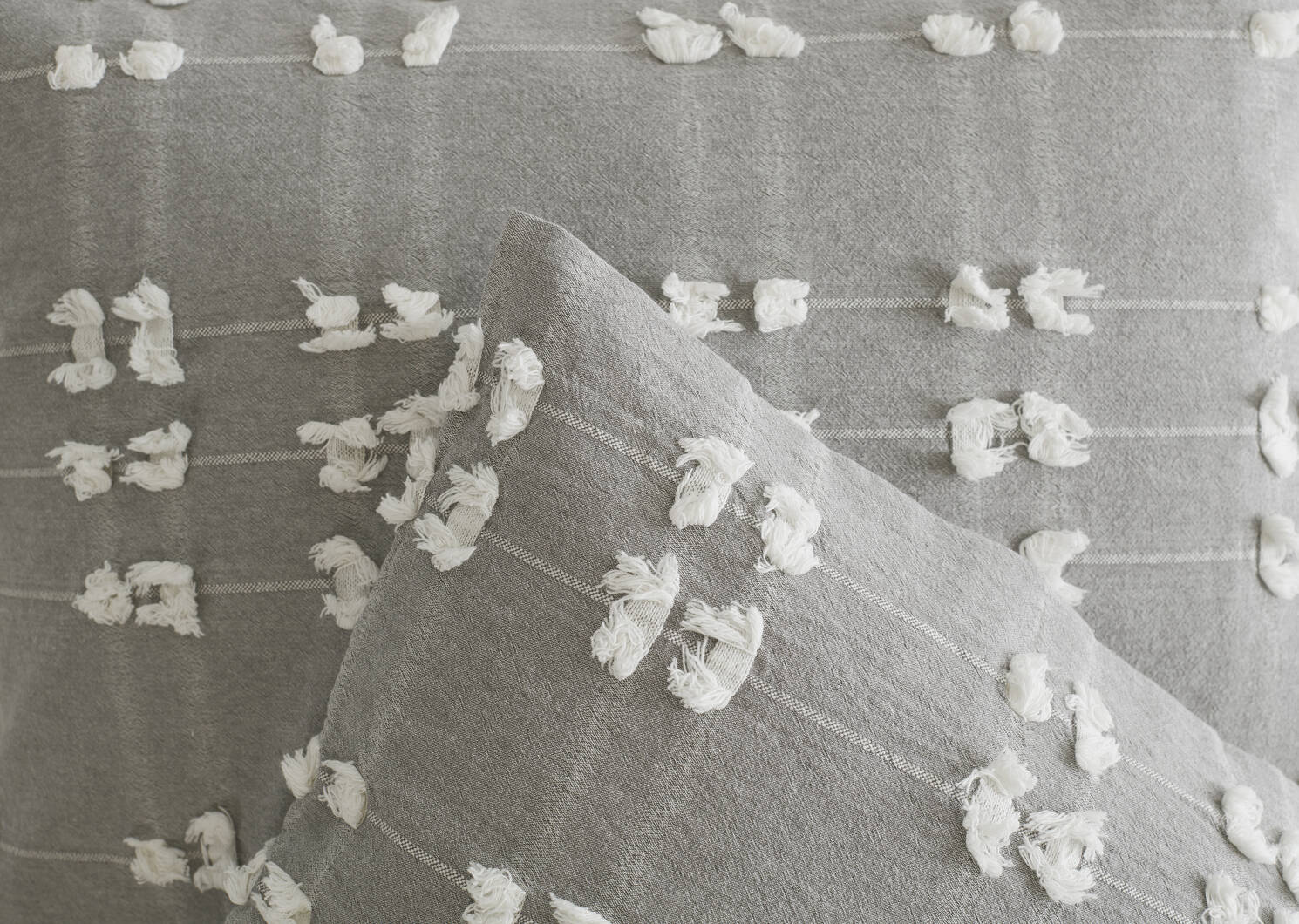 Pearce Duvet Sets - Grey/White