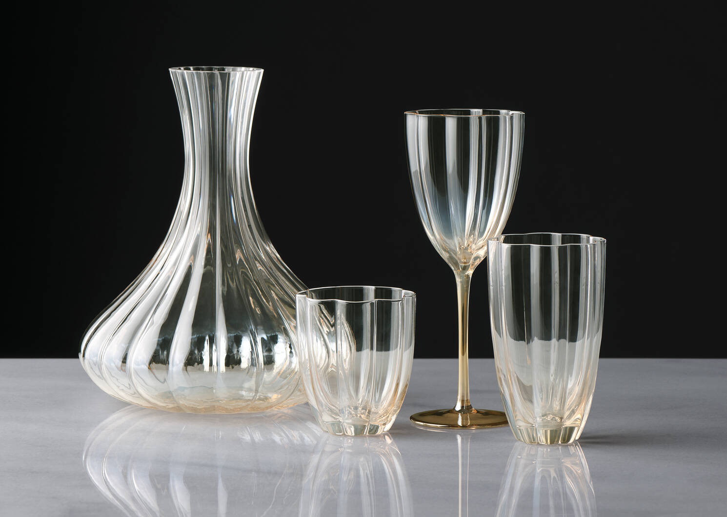 Verre court Phoebe ambre