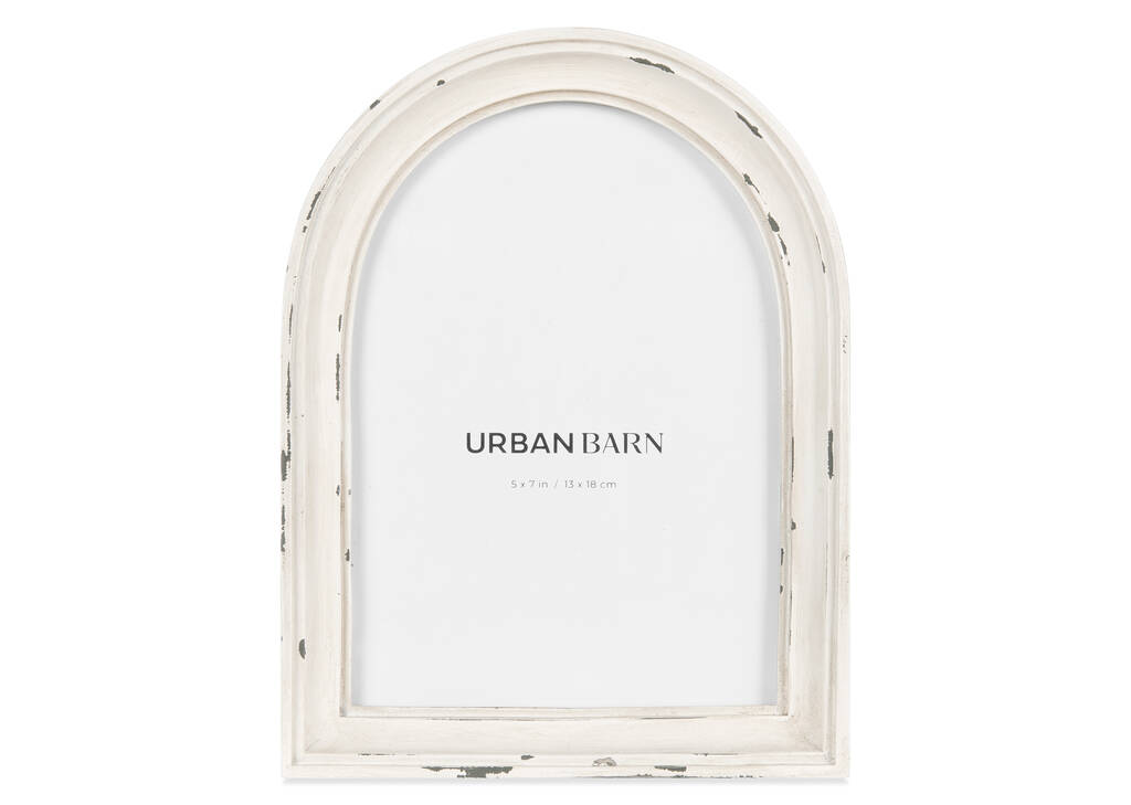 Cadre Letta 5x7 blanc antique