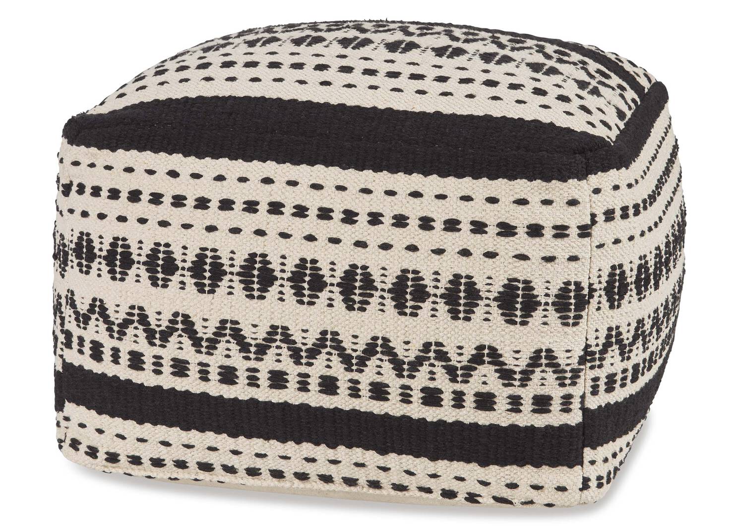 Pouf Lupita naturel/noir
