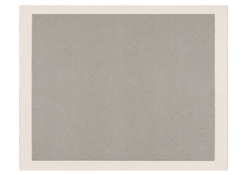 Jeté av bordures coton Esco gris p/multi