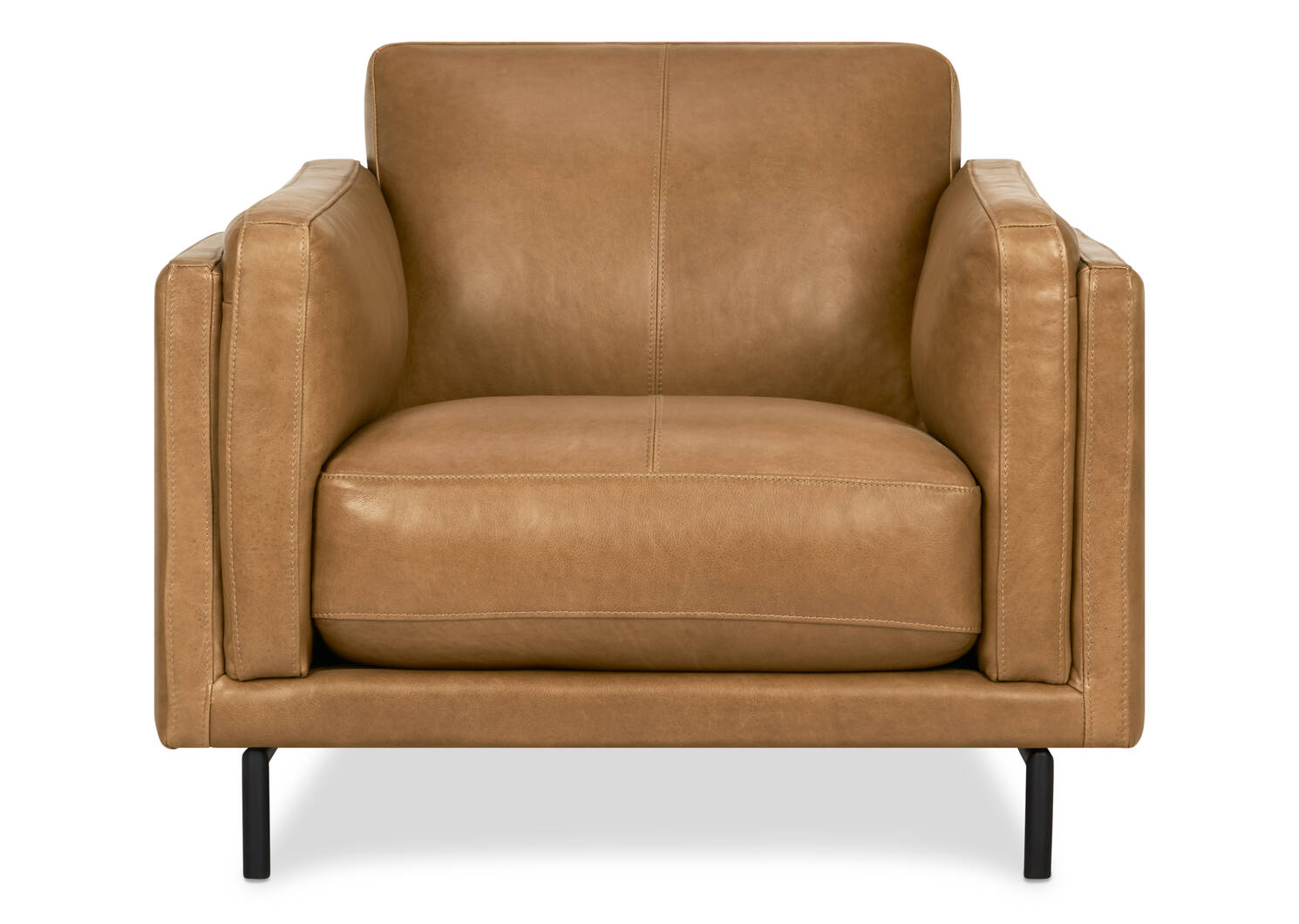 Fauteuil cuir Renfrew -Adler brun clair