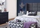 Greyson Bed -Tony Charcoal, QUEEN