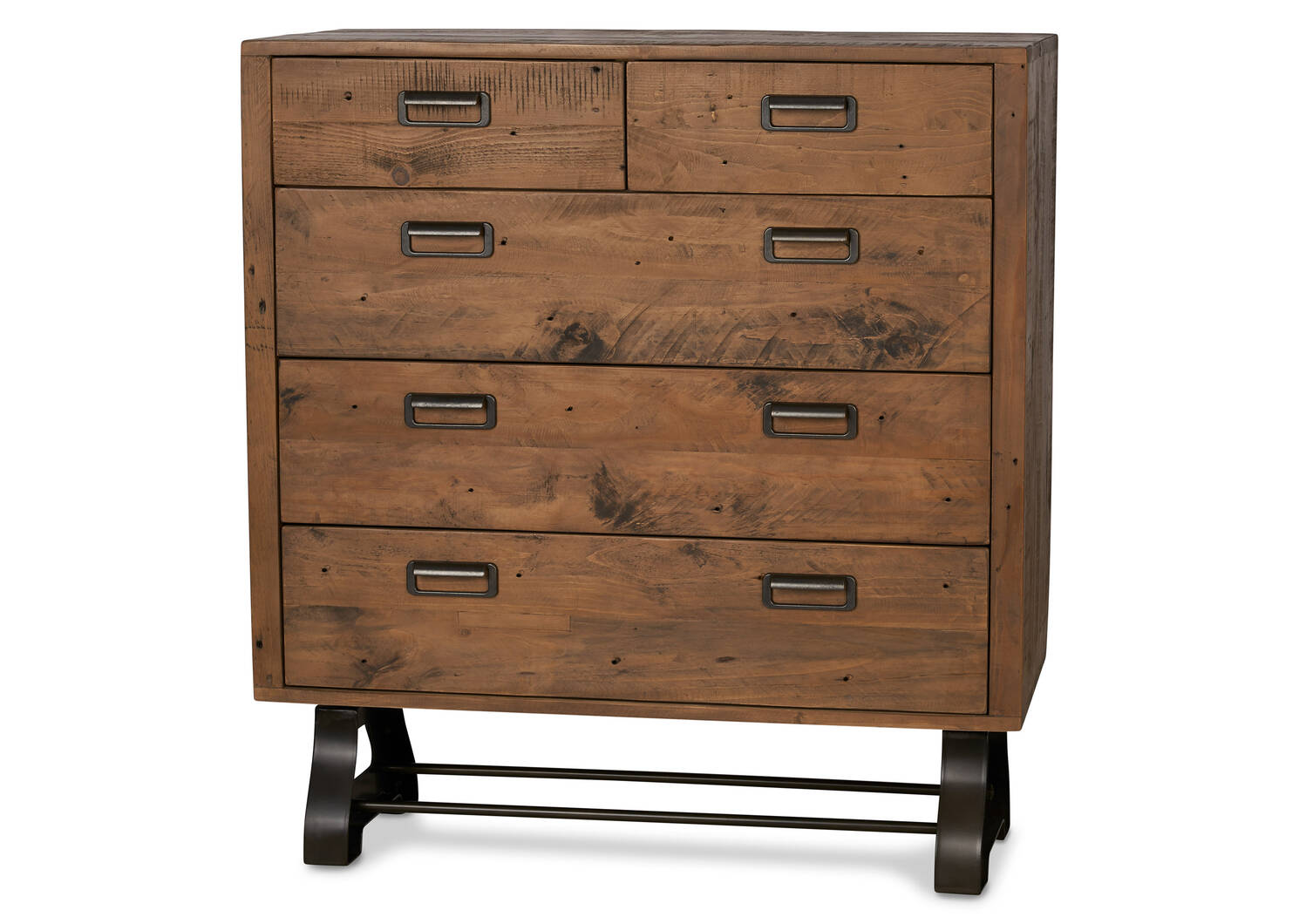 Stapleton 5 Drawers Chest -Whiskey Brown