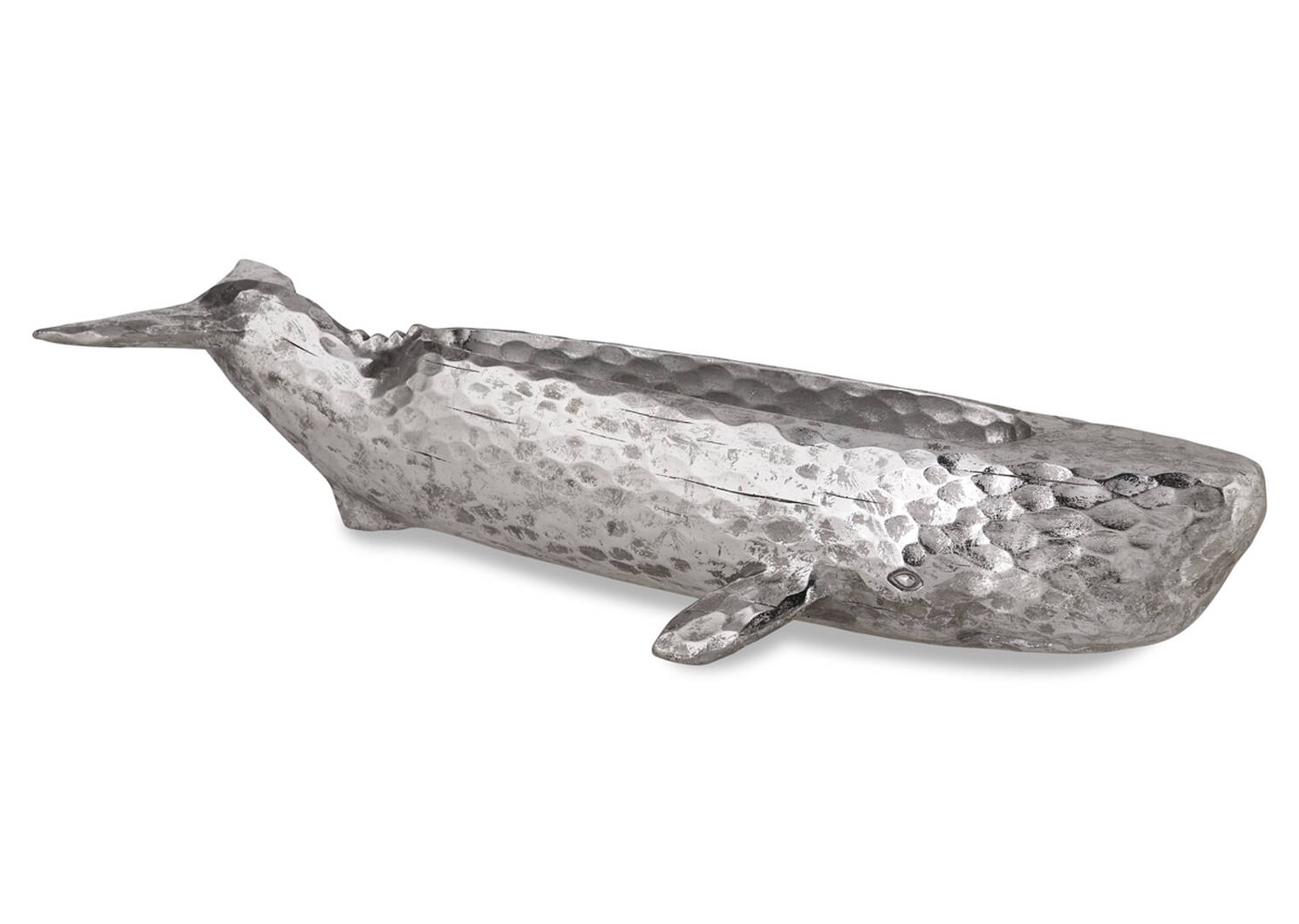 Bol décoratif baleine Cachalot argenté