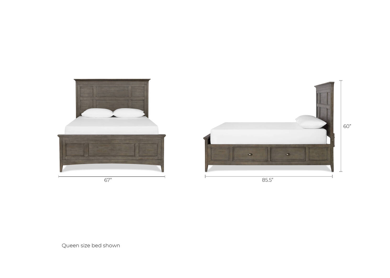 Parker Storage Bed -Heron Grey