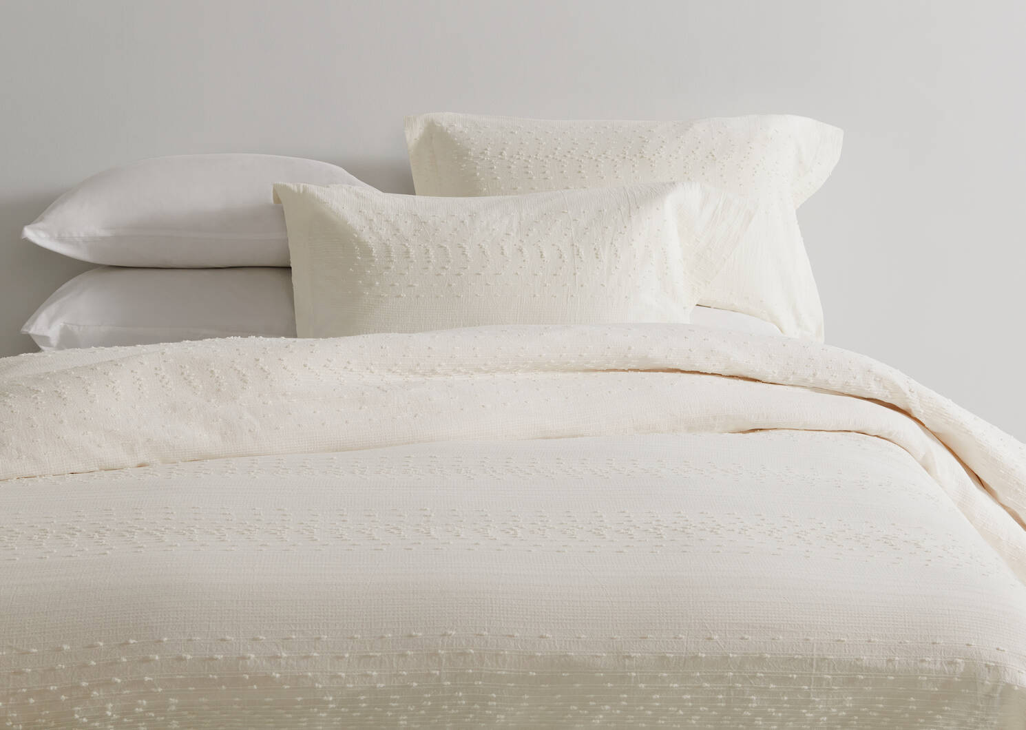 Ensembles de housse de couette en coton Kindell -ivoire