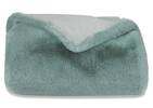 Flora Faux Fur Throw Blue Sage