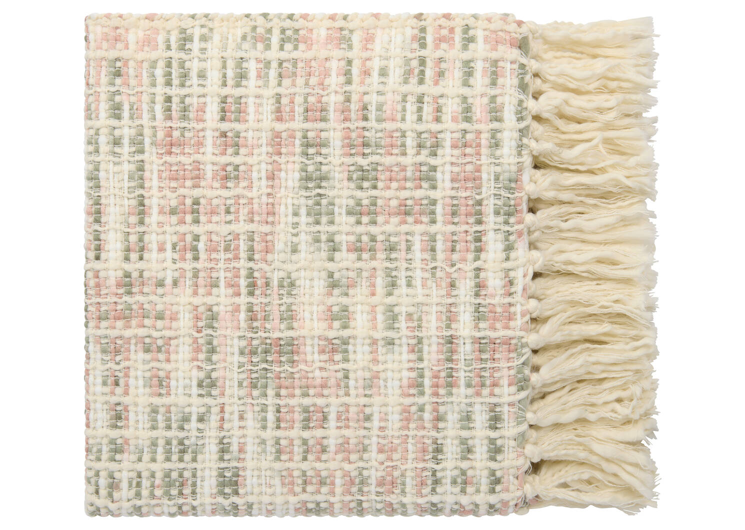Mazie Throw Ivory/Pink/Seagrass