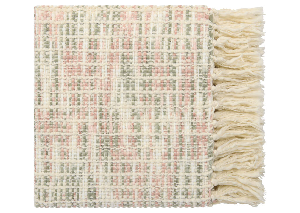 Mazie Throw Ivory/Pink/Seagrass