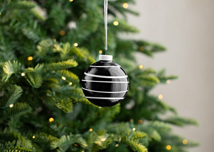 Lineo Ball Ornament Black