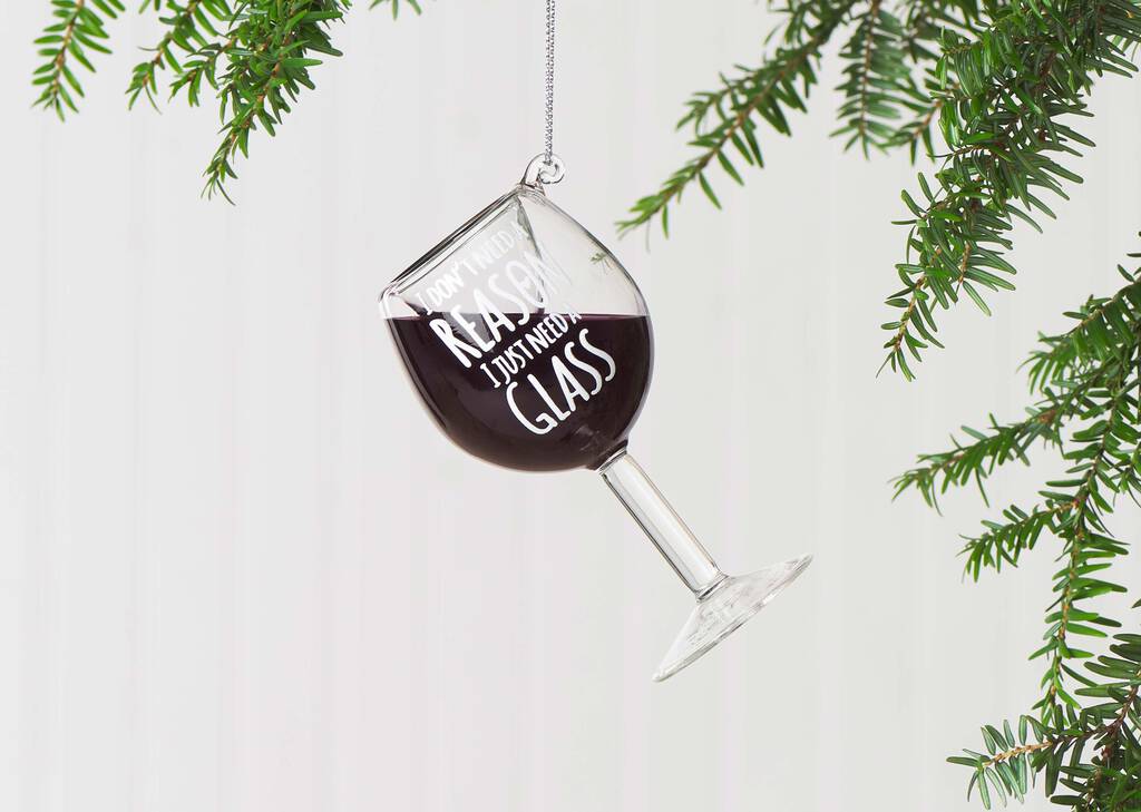 Orn. verre de vin rouge Cheers