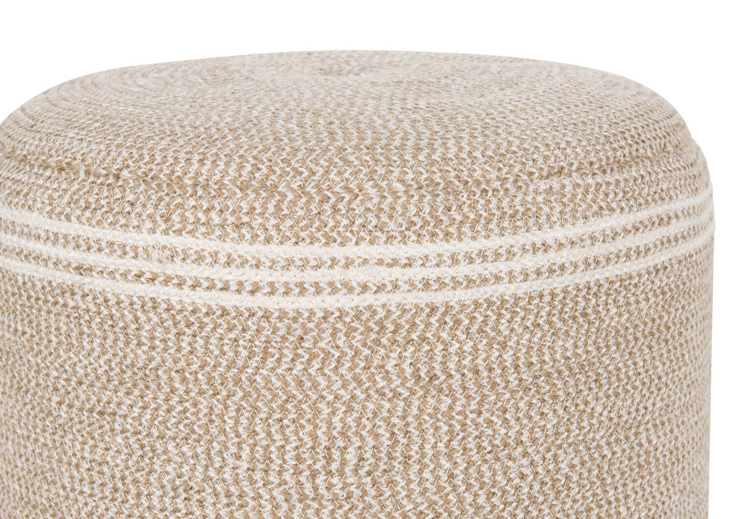 Pouf Renning naturel/ivoire