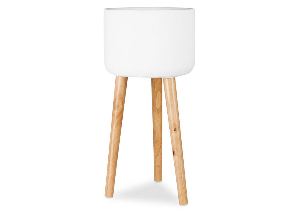 Kyrie Standing Planter Large White