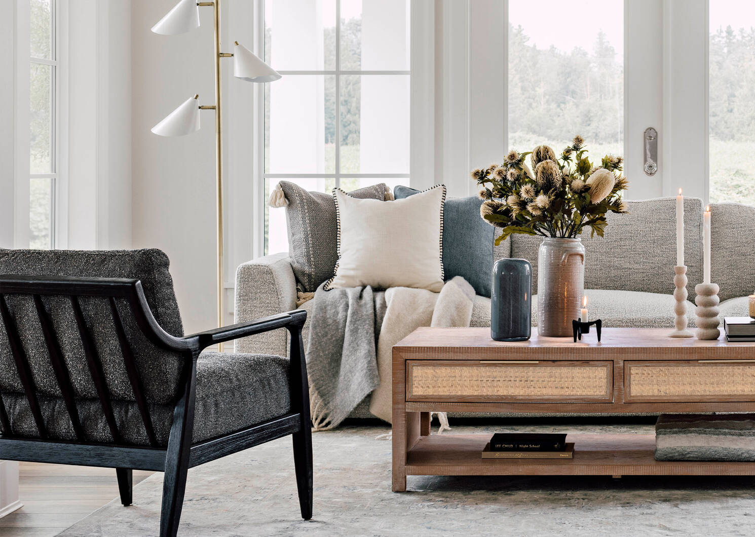 Werner Cotton Pillow 20x20 Grey