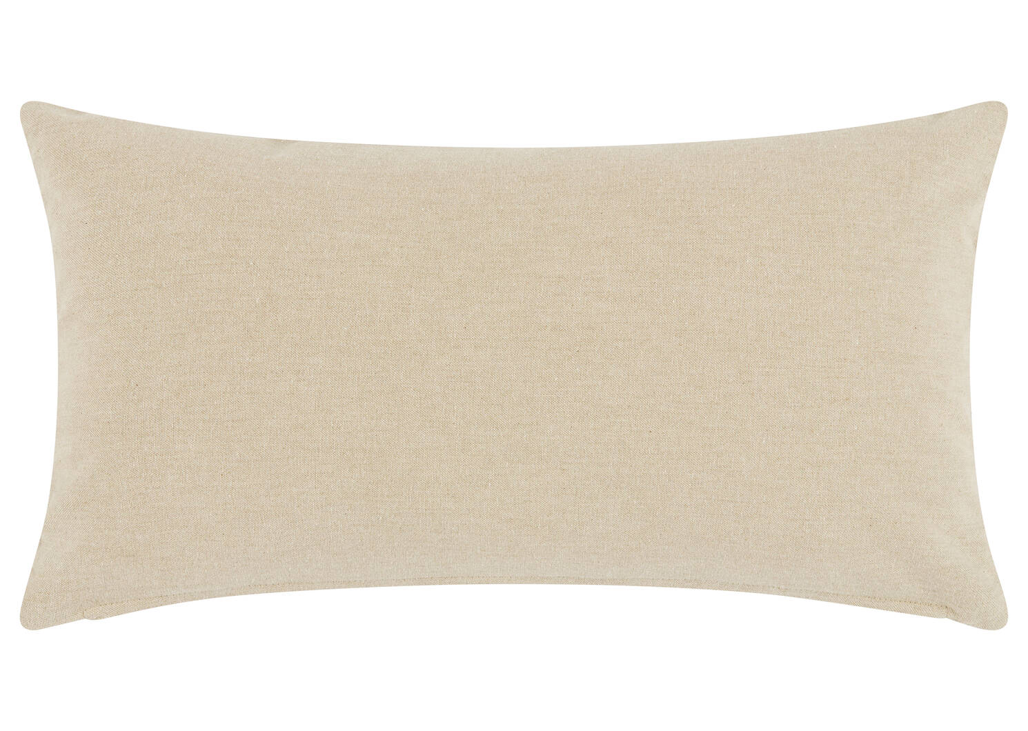 Coussin en coton Rafael 12x22 noir/jute