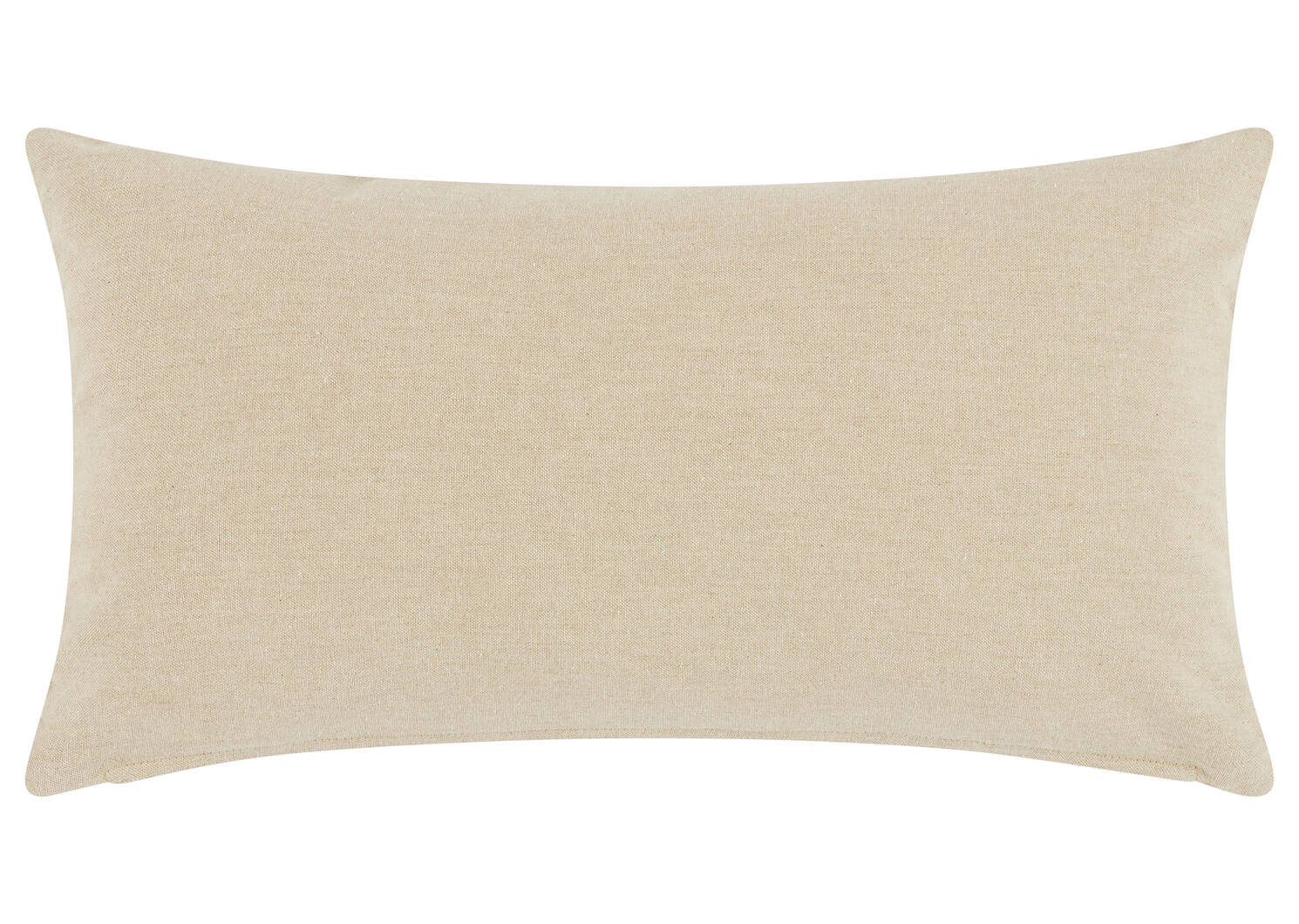 Coussin en coton Rafael 12x22 noir/jute