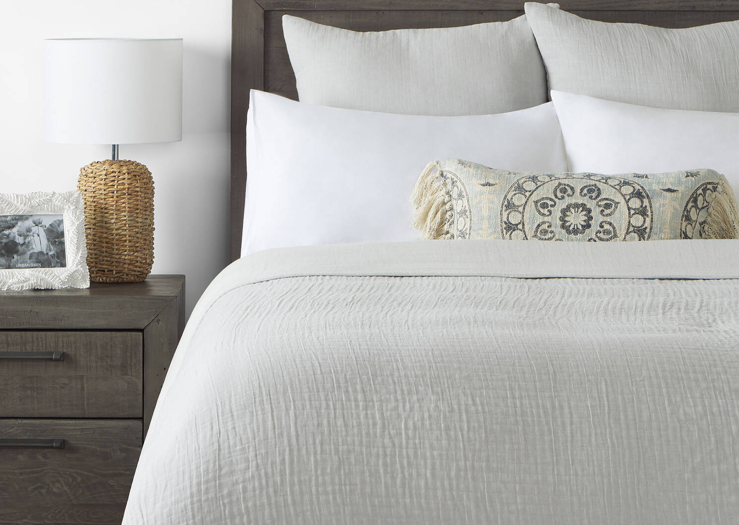 Switching your bedding is a cinch with this reversible coverlet. cad