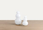 Frosty Snowman Decor Tall White