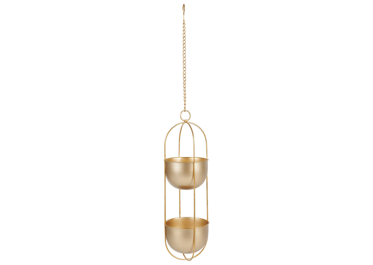 Rox Tiered Hanging Planter Brass
