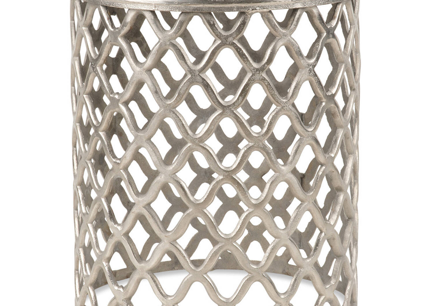 Ashbury Side Table -Raw Nickel
