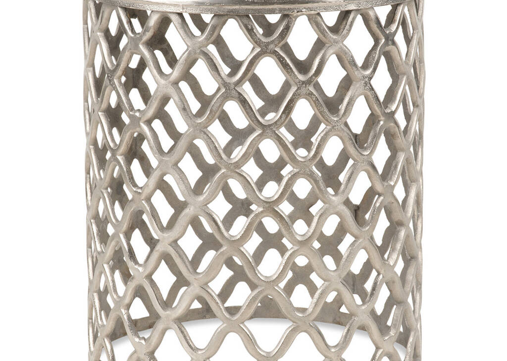 Ashbury Side Table -Raw Nickel