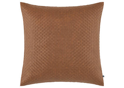 Colmar Faux Leather Pillow 20x20 Brow