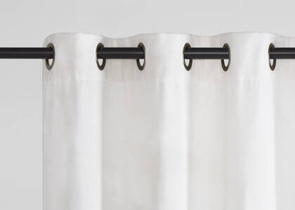 Maeve Curtain 96 White/Pewter Grommet