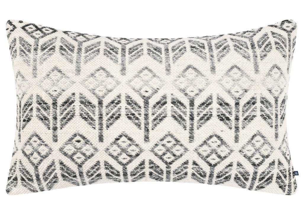 Elida Pillow 14x24 Ivory/Grey