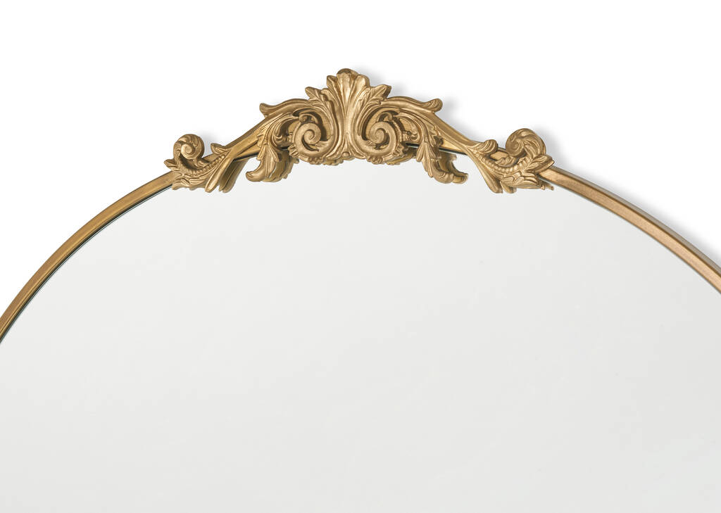 Faye Mantle Mirror Antique Brass