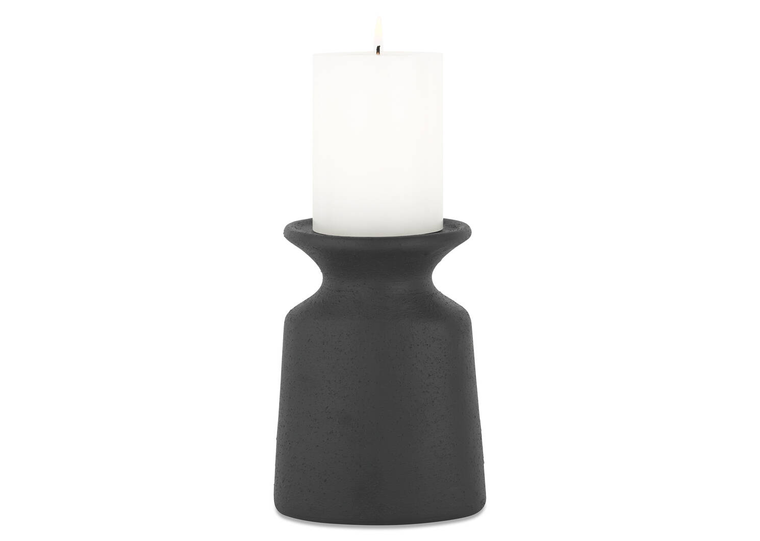 Cillian Candle Holder Short Black