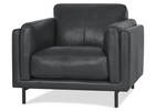 Fauteuil en cuir Renfrew -Alder gris